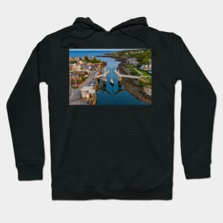 Sailboat Passing Perkins Cove Drawbridge Hoodie